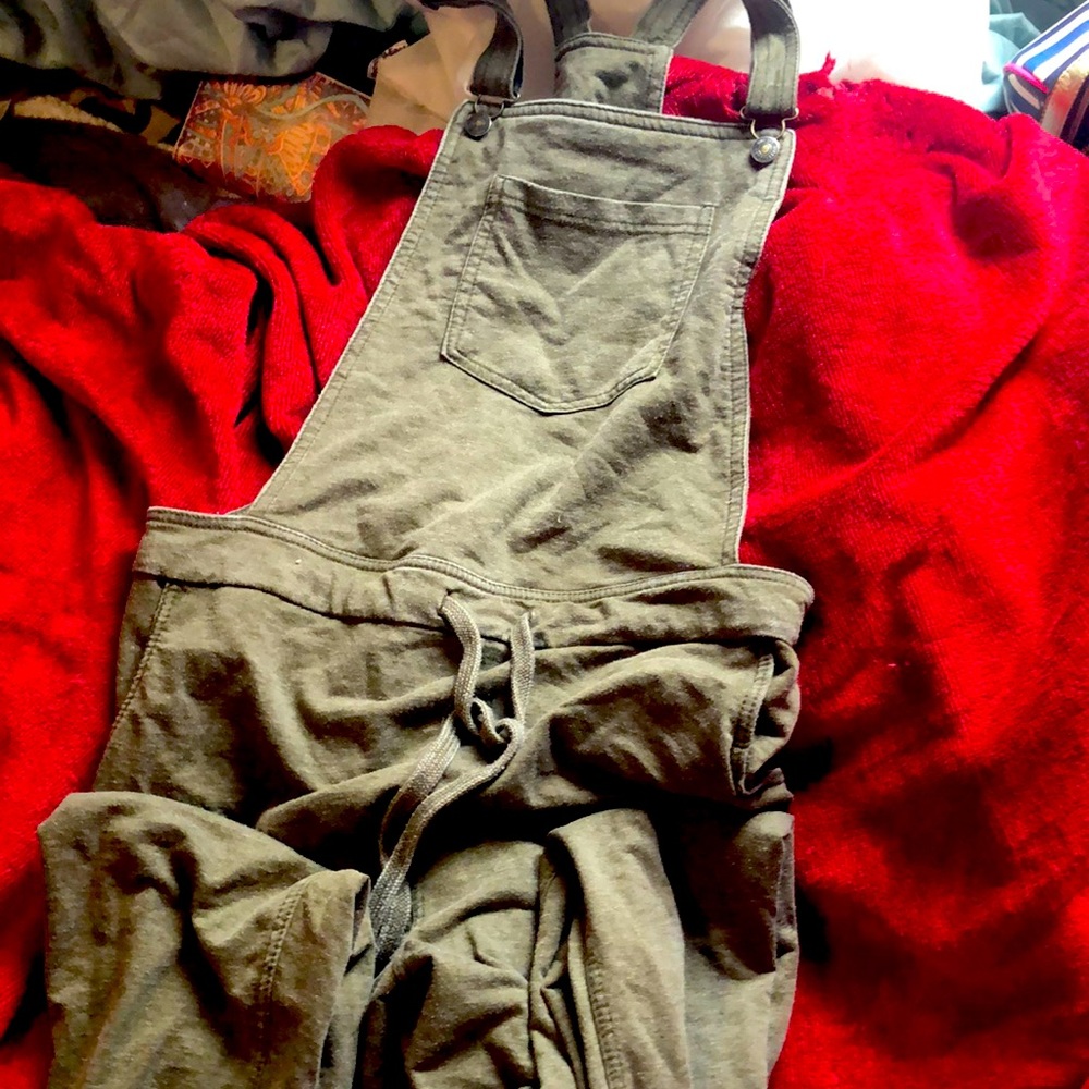 Large sweatpant overallls